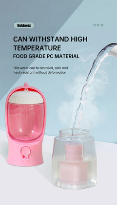 Pet Multifunctional Water Bottle 3 in 1 Portable Pet Water Bottle with Food Container and poop bag