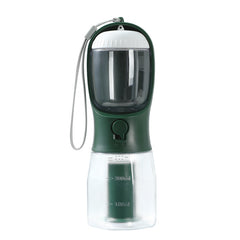 Pet Multifunctional Water Bottle 3 in 1 Portable Pet Water Bottle with Food Container and poop bag