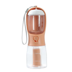Pet Multifunctional Water Bottle 3 in 1 Portable Pet Water Bottle with Food Container and poop bag
